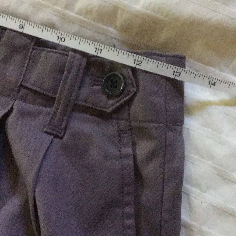 Madewell Harlow Front Pleated Wide Leg Pants, Smokey Grape, Size 00 - Picture 8 of 10